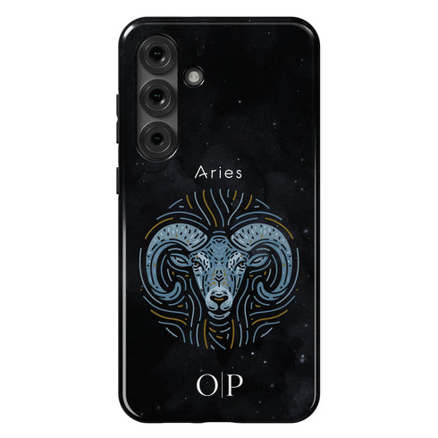 Personalized Black Zodiac Horoscope Sign Galaxy Case
